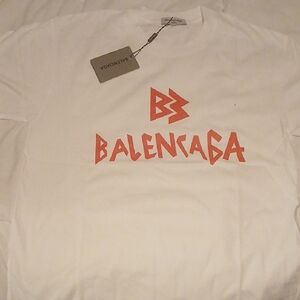 White Tee with Bold Red Logo. BNWT!!